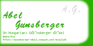 abel gunsberger business card